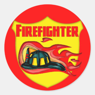 KinderFeuerwehrmann-T-Shirts und Geschenke Runder Aufkleber