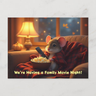 Kinderfilm & Elterndatum Nacht laden Postkarte ein