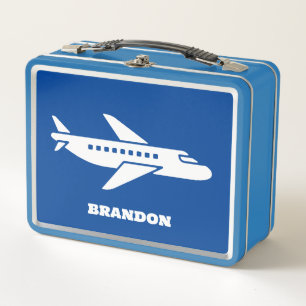 Kinderflugzeug Jungen Blau Benutzername Metall Brotdose