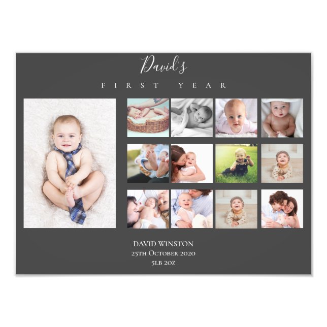 Kinderfotografie im ersten Jahr Niedlich Fotodruck (Vorne)