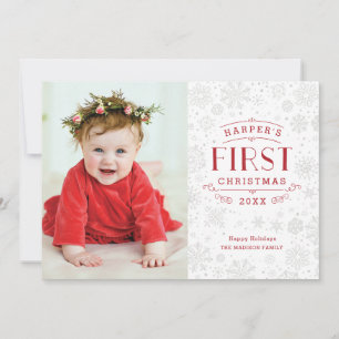 Kinderfotokarte für den ersten Weihnachtsurlaub