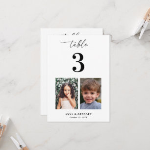 Kinderfotos Tischnummer Hochzeitskartenzeichen