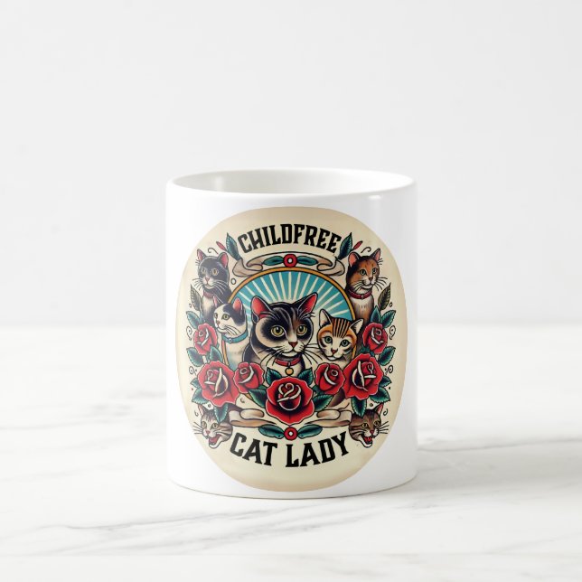 Kinderfreie Cat Lady Tasse (Mittel)
