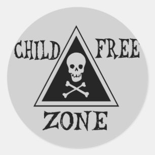Kinderfreie Zone Runder Aufkleber