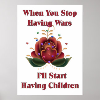 Kinderfreier Pazifist Poster