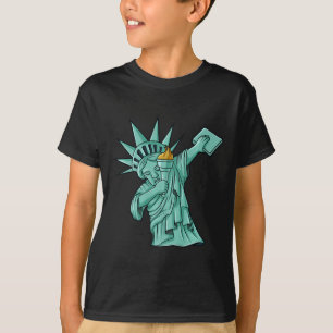 Kinderfreiheitsstatue 4. Juli Kinderjungen T-Shirt