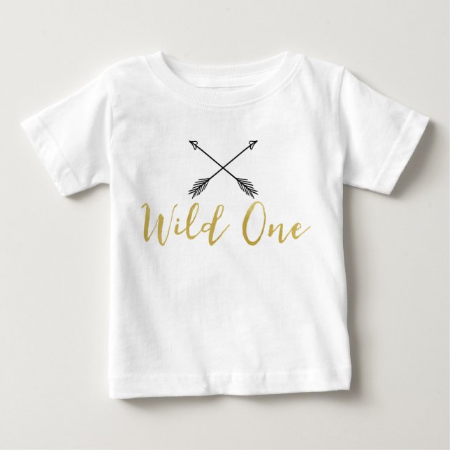 Kinderfreizügige Imitate Gold Foil Shirt (Vorderseite)
