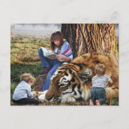 Kinderfreund Tigerurlaub Postkarte
