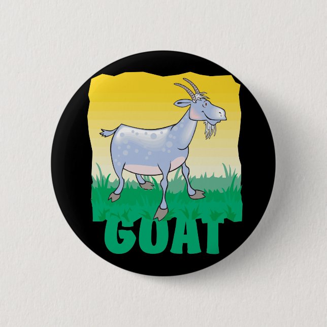 Kinderfreundliche Ziege Button (Vorderseite)