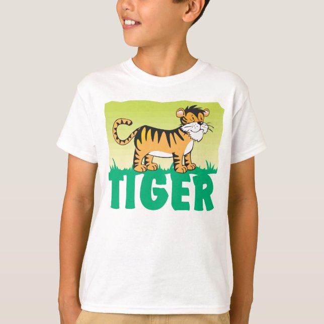 Kinderfreundlicher Tiger T-Shirt (Vorderseite)