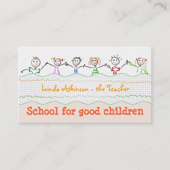 Kinderfreundschafts-Visitenkarte Visitenkarte (Vorderseite)