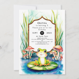 Kinderfrosch zum Geburtstag Einladung