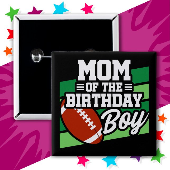 Kinderfußball-Party Mama des Geburtstags Button (Von Creator hochgeladen)