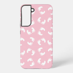 Kinderfußspuren, Babyfuß, Fußspuren, rosa Girl Samsung Galaxy Hülle