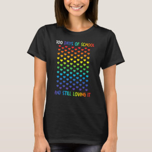 Kindergarten 100 Tage Schulherzen Lehrerin Kind T-Shirt