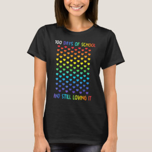 Kindergarten 100 Tage Schulherzen Lehrerin Kind T-Shirt