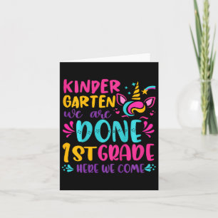 Kindergarten, 1. Klasse am letzten Schultag Karte