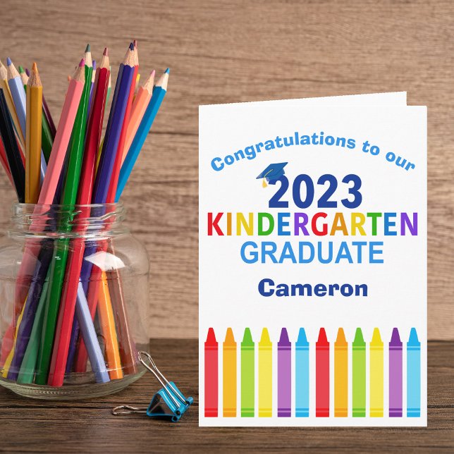 Kindergarten 2023 Niedlicher Abschluss Karte (Von Creator hochgeladen)