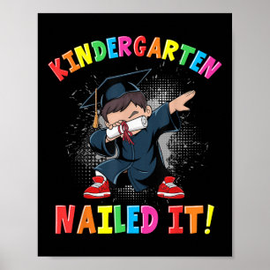 Kindergarten Abschluss 2025 Jungen Kinder Dabbing Poster
