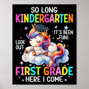 Kindergarten-Abschluss Cl 2025 Einhorn Ki auf Wied Poster