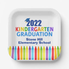Kindergarten Abschluss Custom School Party 2022 Pappteller