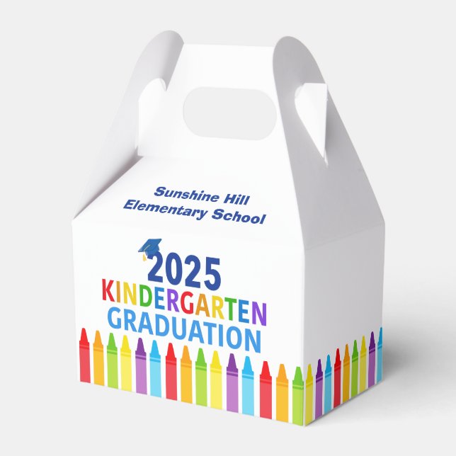 Kindergarten Abschluss Custom School Party 2025 Geschenkschachtel (Vorderseite)