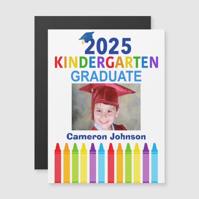 Kindergarten Abschluss Foto Magnet Card 2025 (Vorne/Hinten)