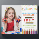 Kindergarten Abschluss Fotografie Sake Fotoplatte<br><div class="desc">Ein toller Sake für Ihren Kindergärtner! Eine farbenfrohe Foto-Plakette mit Foto und Namen,  Schule,  Jahr. Weitere Optionen in unserem Shop oder kontaktieren Sie uns.</div>