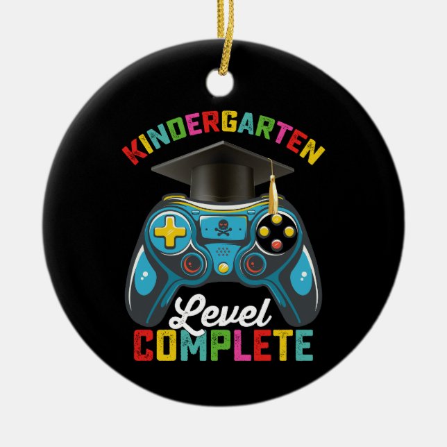 Kindergarten - Abschluss-Gaming Keramik Ornament (Vorne)