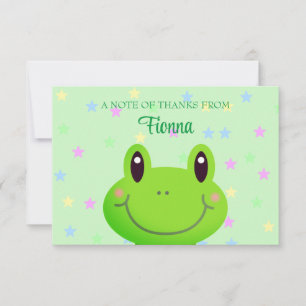 Kindergarten Abschluss Green Frog Dankeskarte