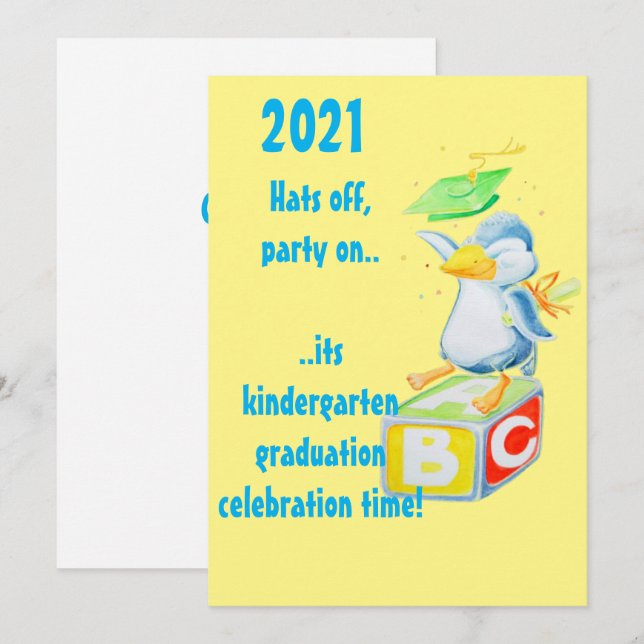 Kindergarten Abschluss Grußkarte Karte (Vorne/Hinten)