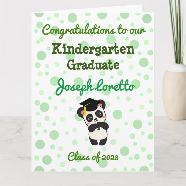Kindergarten Abschluss Herzlichen Glückwunsch Pand Karte (Vorderseite)