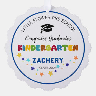 Kindergarten Abschluss individuelle Name Ornament Karte