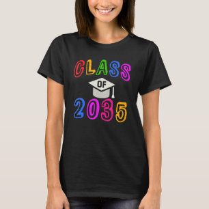 Kindergarten Abschluss Jahr 2035 wächst auf T-Shirt