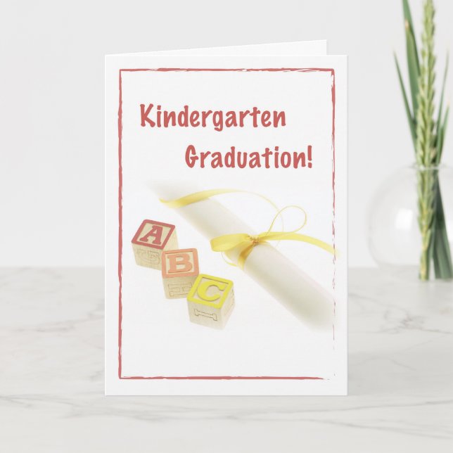 Kindergarten Abschluss Karte (Vorderseite)