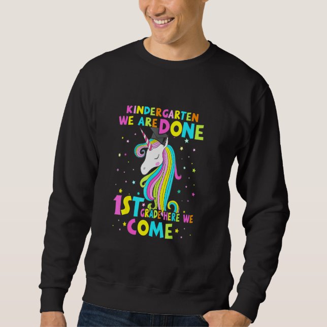 Kindergarten Abschluss Magical Unicorn Teacher Sweatshirt (Vorderseite)
