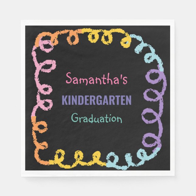 Kindergarten Abschluss Paper Napkin Serviette (Vorderseite)