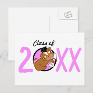 Kindergarten Abschluss Puppy Pink Blank Postkarte
