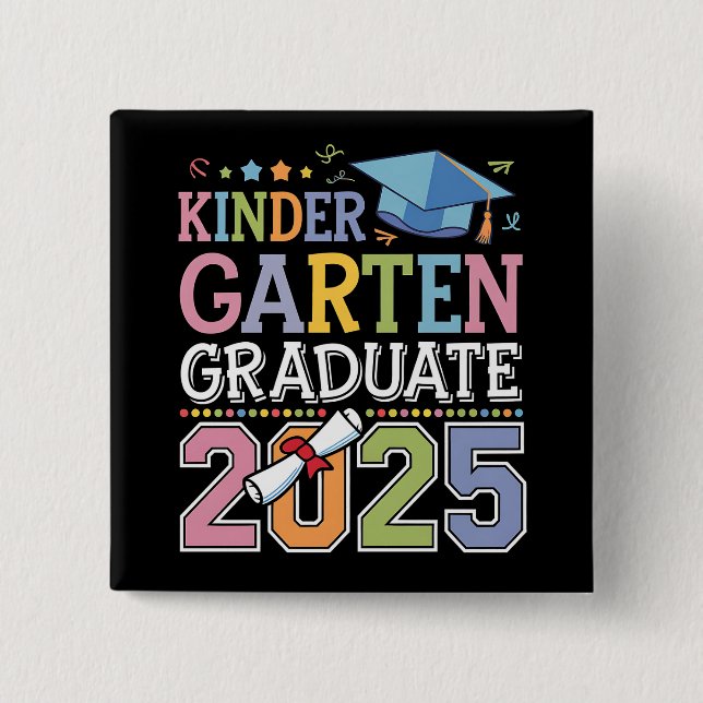 Kindergarten-Abschluss-Schule 2025 Button (Vorderseite)