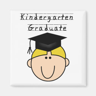 Kindergarten-Absolvent - blonder Junge Magnet