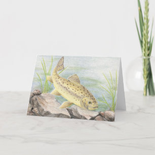 Kindergarten: Apfelforelle Feiertagskarte