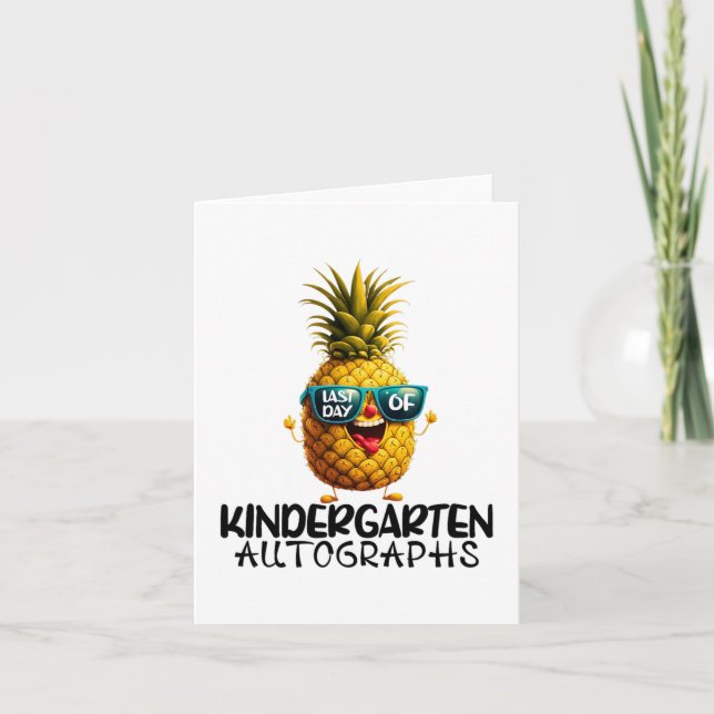 Kindergarten Autograph Abschluss Boy Girl Karte (Vorderseite)