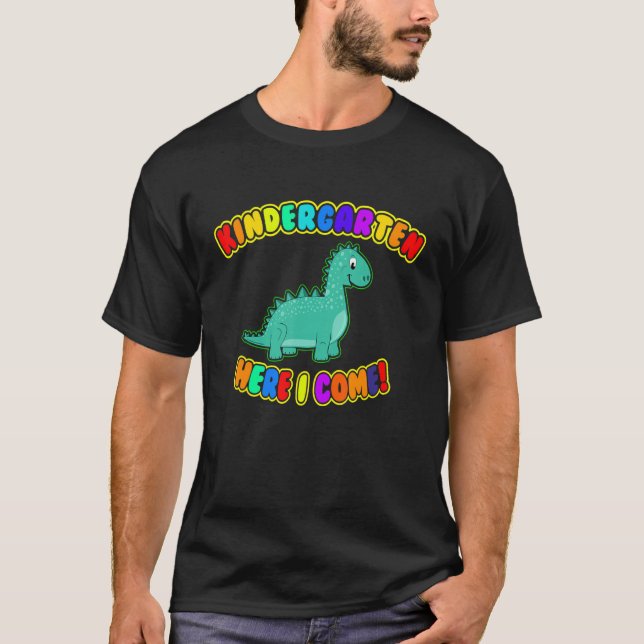 Kindergarten Back To School Student Teacher Dinosa T-Shirt (Vorderseite)
