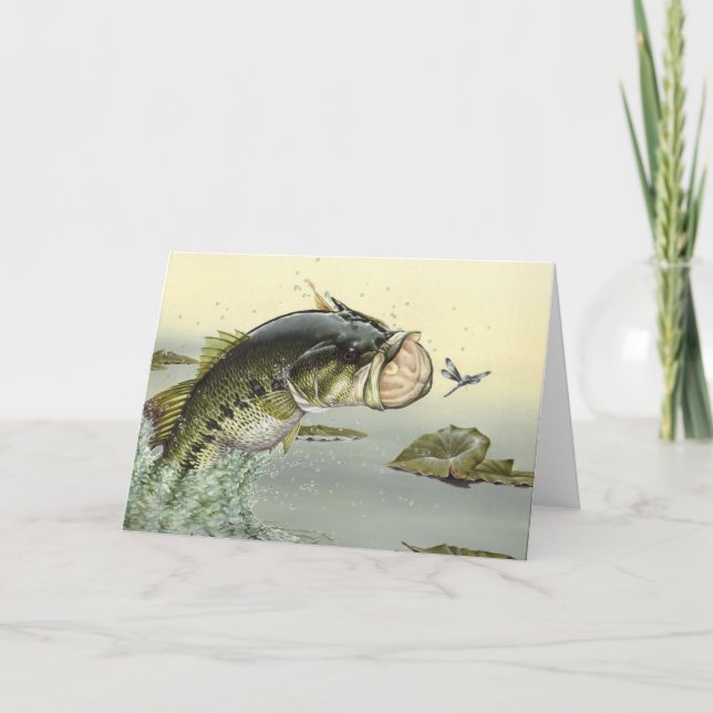 Kindergarten: Bass aus dem Largemouth Feiertagskarte (Vorderseite)
