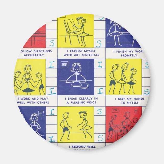 Kindergarten-Berichtskarte Magnet (Vorne)
