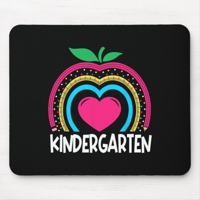 Kindergarten Boho Rainbow-Lehrerteam Kinder squa Mousepad (Vorne)