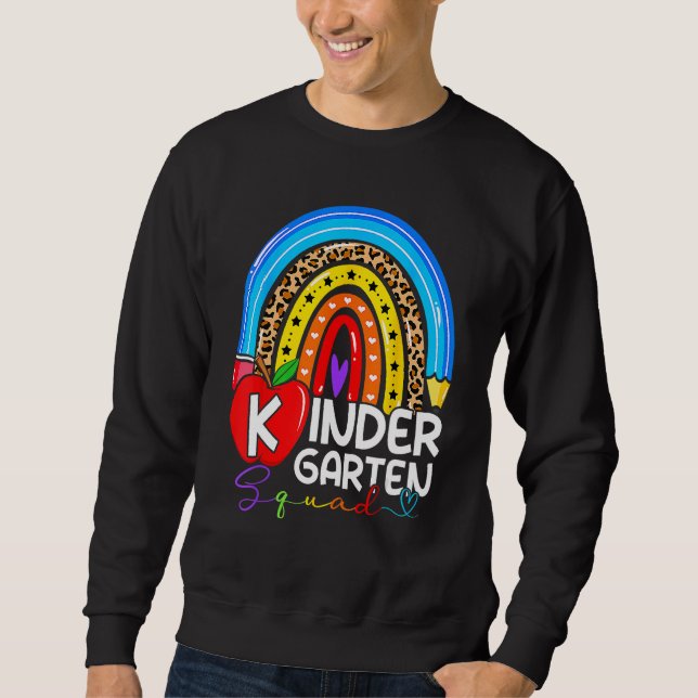 Kindergarten Boho Rainbow Teacher Team Kinder Squa Sweatshirt (Vorderseite)