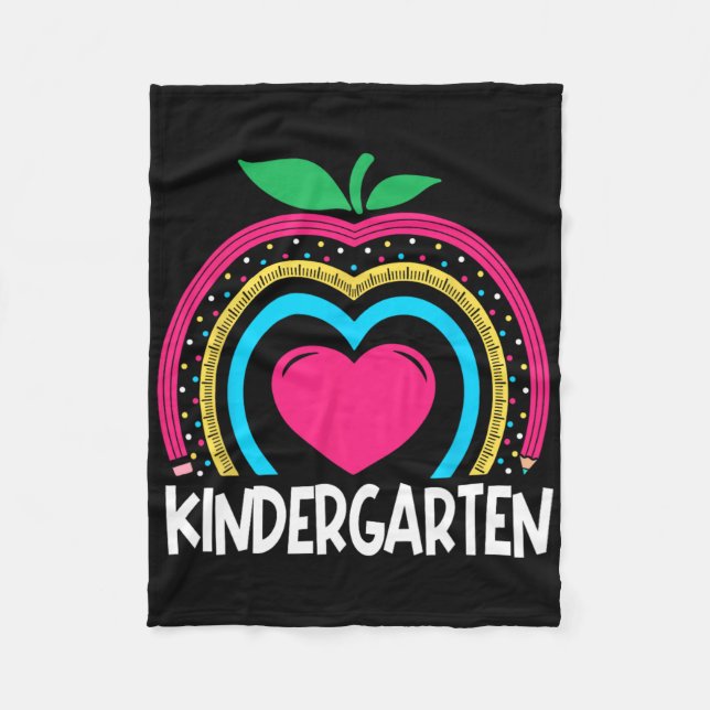 Kindergarten Boho Regenbogen Lehrer Team Kinder Sq Fleecedecke (Vorderseite)