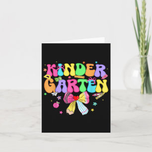 Kindergarten Coquette Pencil Bow Teacher Girl Wome Karte