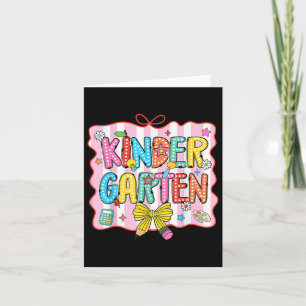 Kindergarten Coquette Pencil Bow zurück zur Schule Karte